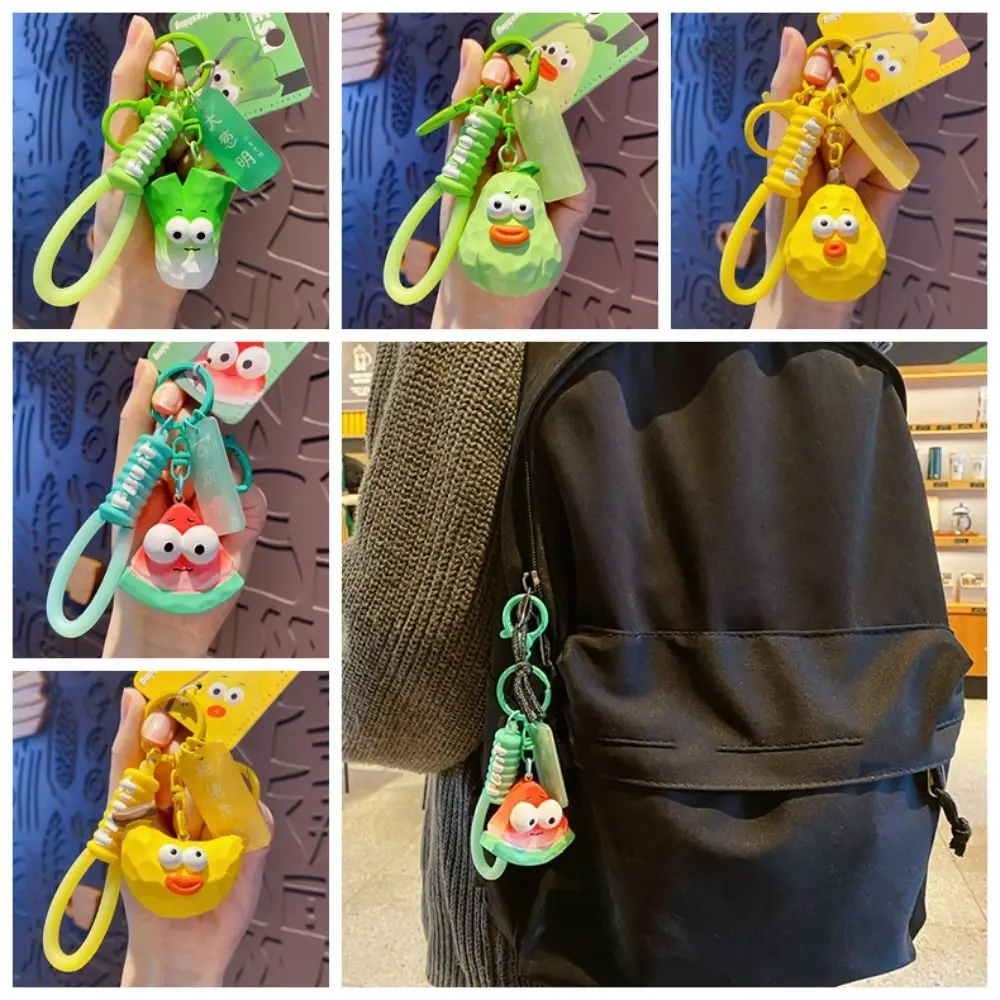 

Bag Pendant Scallion Resin Fruit Keychain Watermelon Cute Vegetable Keychain Creative Funny Resin Fruit Keyring Couple Gifts