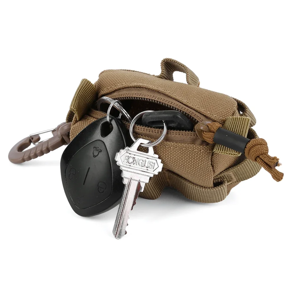 Taktyczny kieszonka EDC torebeczka na klucze karty na zamek błyskawiczny portmonetki portfel wojskowy mały organizator do torby dla mężczyzn i kobiet na świeżym powietrzu