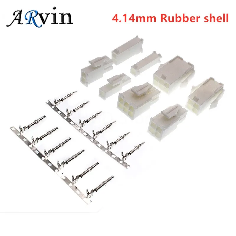 20Pcs 4.14mm 1/2/3/4/6/9/12 Pin Automotive FL4.14 Electrical Wire Connector Male Female Cable Terminal Plug Kits Motorcycle Car