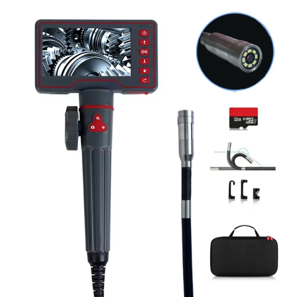 

Drian 1944P Auto Focus Endoscope Camera 2-Way 180-Degree Industrial Borescope for Car Pipe Inspection