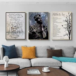 The Boy The Mole The Fox and The Horse Illustrator Black Man Poster Canvas Art Wall Painting and Prints for Kid Room Cafe Decor