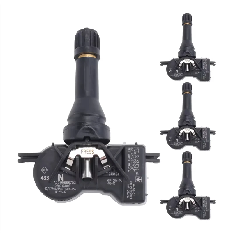 4PCS 407004CB0B Car TPMS Tire Pressure Sensor System 433MHz For Lada Kalina Nissan Qashqai Almera Infiniti Q60 40700-4CB0B