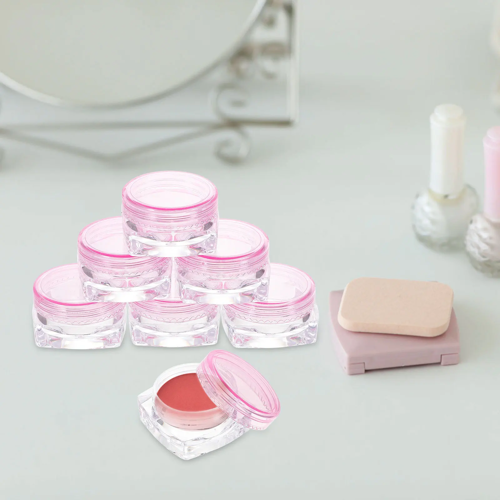 

12Pcs Travel Size Empty Jars Face Cream Lotion Containers Durable Portable Leak-Proof Bottles Cream Jars for Travel