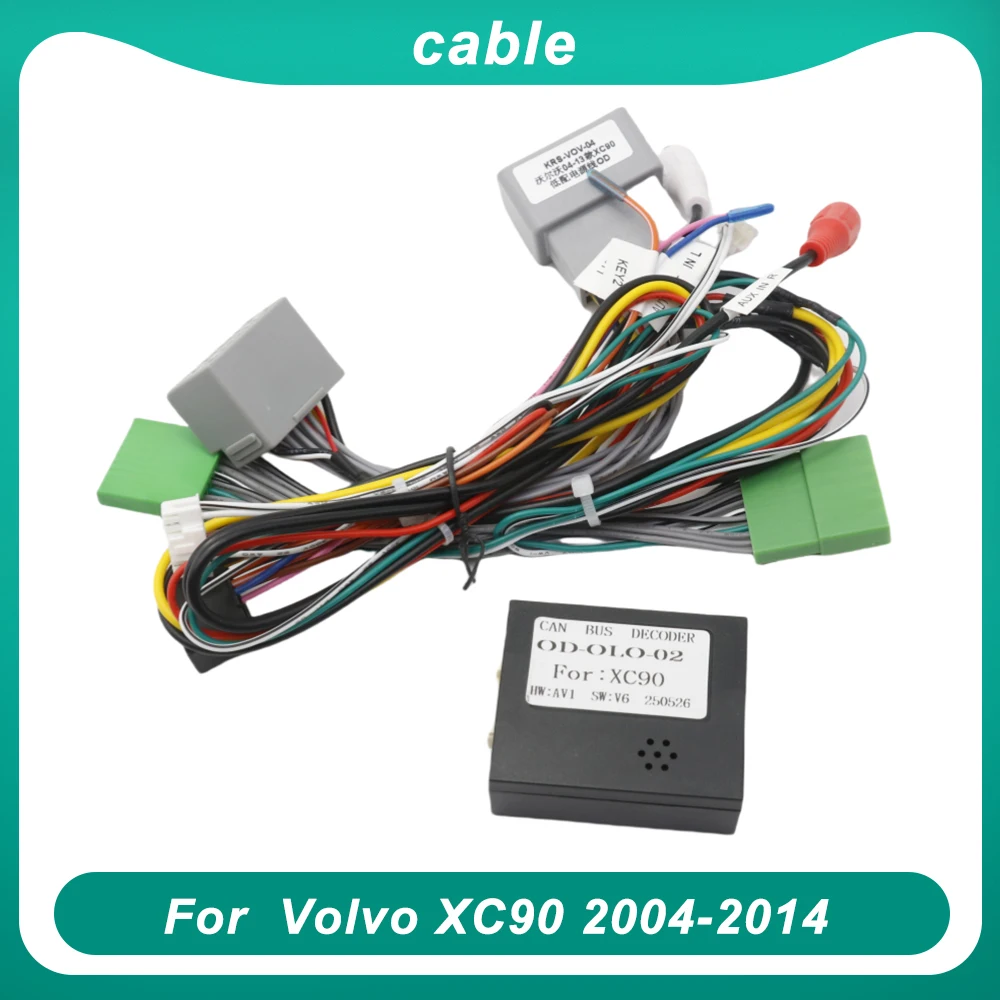 Canbus Box Adaptor For Volvo XC90 2004-2014 With Wiring Harness Cable Android Car Radio Stereo DVD Android
