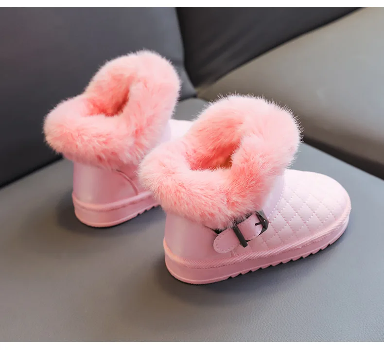 2026 Neue Herbst-Winter-Kinderstiefel für Mädchen, Verdickte Warme Bequeme Weiße Stiefel, Rutschfeste Plüsch-Baumwollschuhe für Babys und Kinder – Detail 15