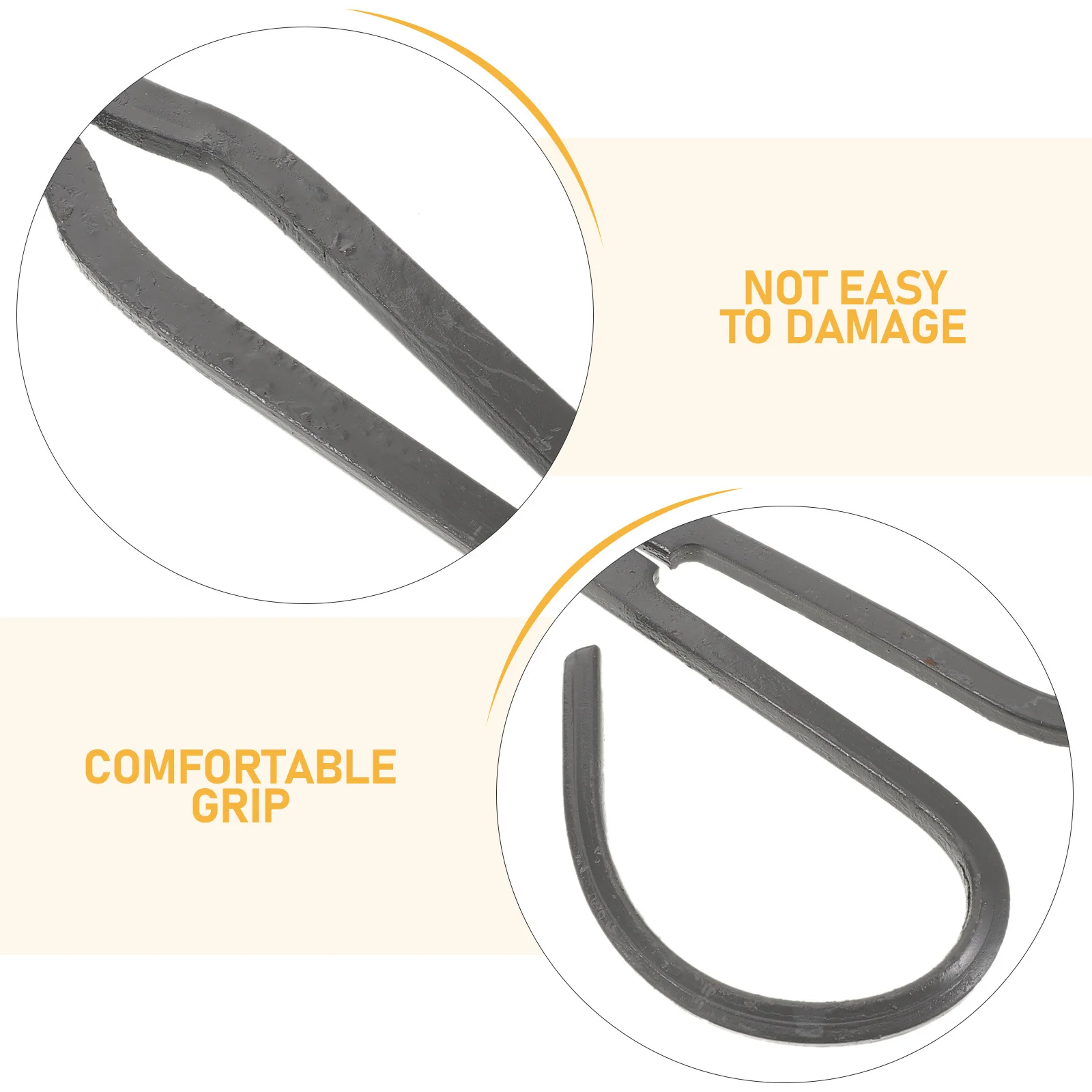 سجل المنتزع ملقط الحطب الثقيلة للمدفأة حفرة النار الحديد الخشب المنتزع أداة مع مقبض مريح آمنة مقاومة للحرارة #2