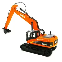 1:14 Remote Control  Huina Toys 1551 15 Channel Alloy Excavator Children'S Electric Toy Engineering Car Children'S Outdoor Gift