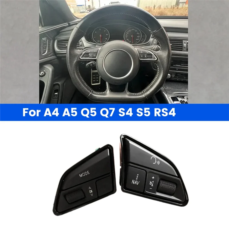 

4L0951523D New Car Steering Wheel Multi Function Control Buttons Switch STD For A4 A5 Q5 Q7 S4 S5 RS4 4L0951523DXHA Parts-T