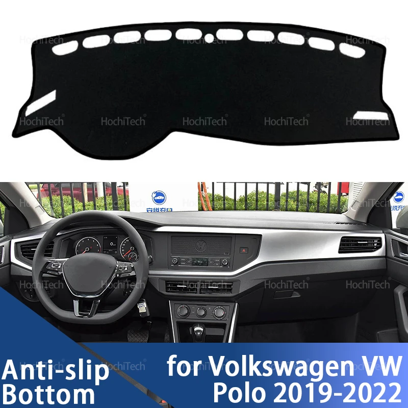 Cubierta de Tablero para Volkswagen VW Polo BZ AW AW1 MK6 2019-2022, Alfombrilla Protectora para el Tablero, Cubierta para el Tablero, Alfombra, Parasol, Cojín