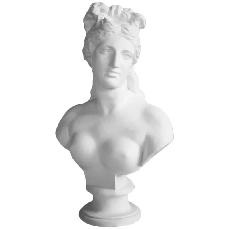 

Plaster statue Apollo bust 80cm art teaching aids sculpture ornament human head statue sketch model