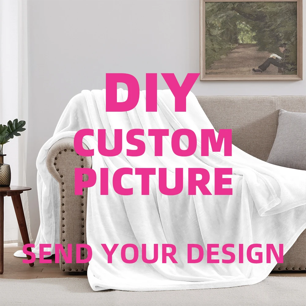 1pc Custom Blanket With Photo Text, Personalized Blanket Custom Throw Blanket, Custom Gift Blanket For Family, Friends