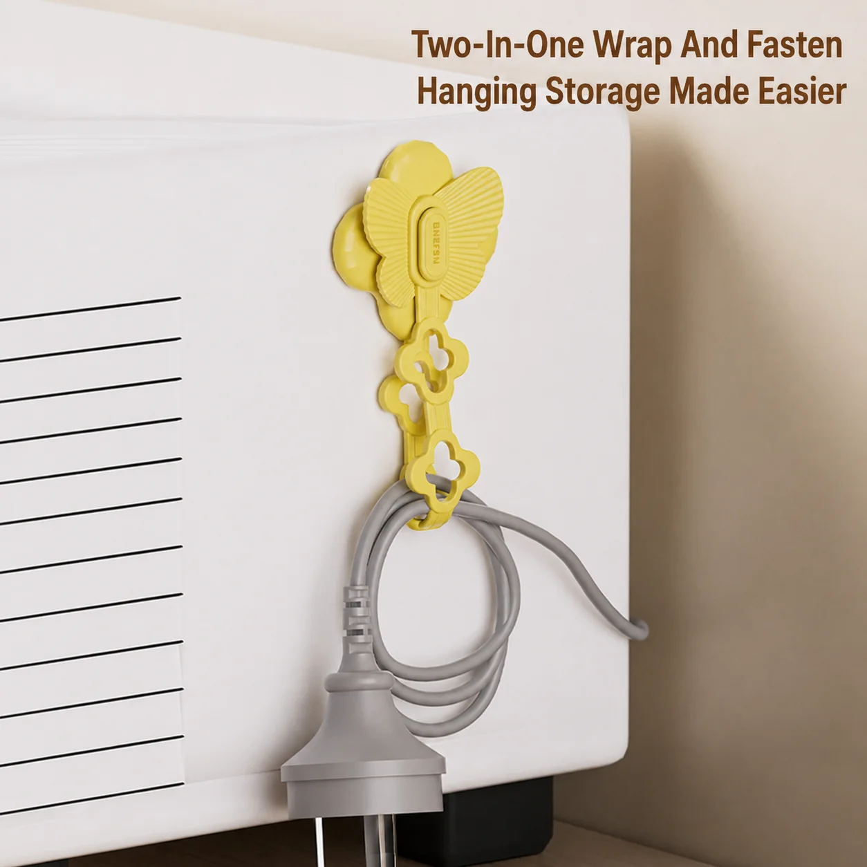 Self Adhesive Cable Organizer Butterfly Wall Mounted Cord Winder Flexible Plug Wire Holder for Kitchen Appliance Cable Storage