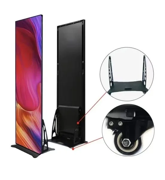 P2.5 Panel 640X1920mm Wall Indoor Digital Mirror Poster Smart Digital Advertising Screen Led Poster Display