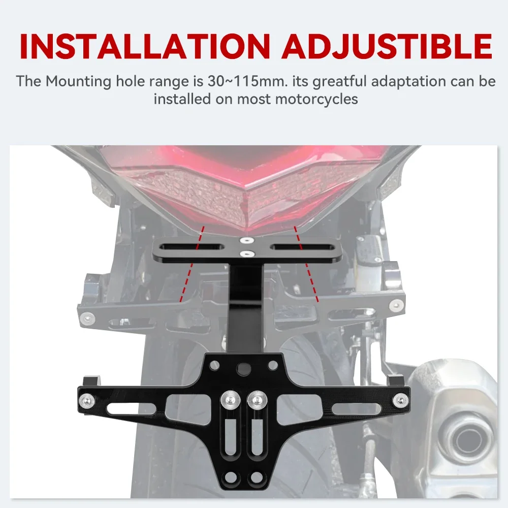 For Yamaha MT07 MT09 MT10 R1 For Kawasaki Z1000 Z800 For Honda Motorcycle Rear License Plate Mount Holder Turn Signal Lights image 4