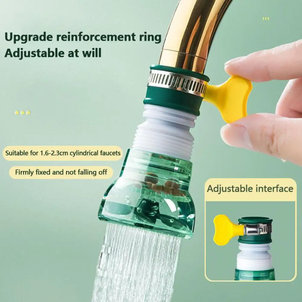 Rainfall Shower Head Kitchen Faucet Filter with Retractable Splash Head for Water Purification Filtration Easy for Even