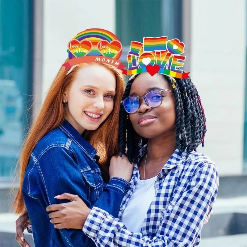 49mf Haiop Hoop Love a tema gay lesbiche che colpiscono il cuore del cerchio e arcobaleno per pedlars Pride Month Parates