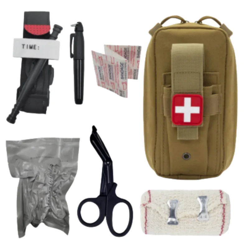 

Набор для кемпинга IFAK, 7 предметов, комбинированный комплект | Профессиональный комплект для оказания первой помощи при травмах с жгутом-турникетом Molle | Сумка для оказания первой помощи на открытом воздухе