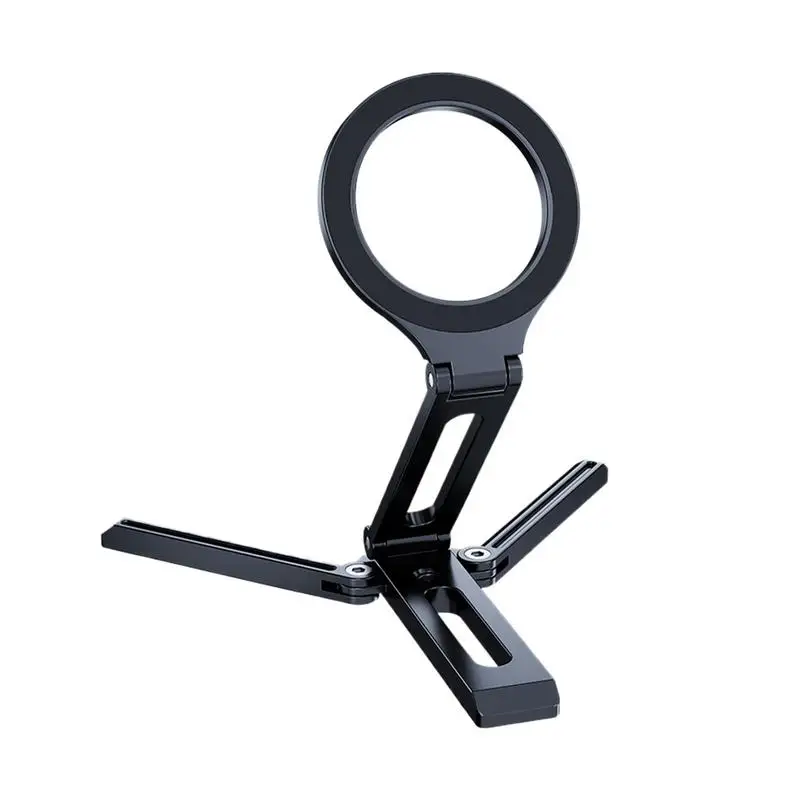 

Magnetic Desktop Phone Holder Multifunctional Folding Aluminum Alloy Base Stand Convenient Storage Bracket Cell Phone