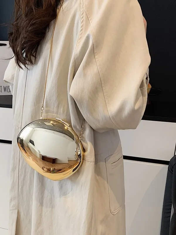 

Зеркальная сумка в форме яйца Ele Fini, модная женская вечерняя сумка-клатч с цепочкой, кактус, многофункциональный дизайн