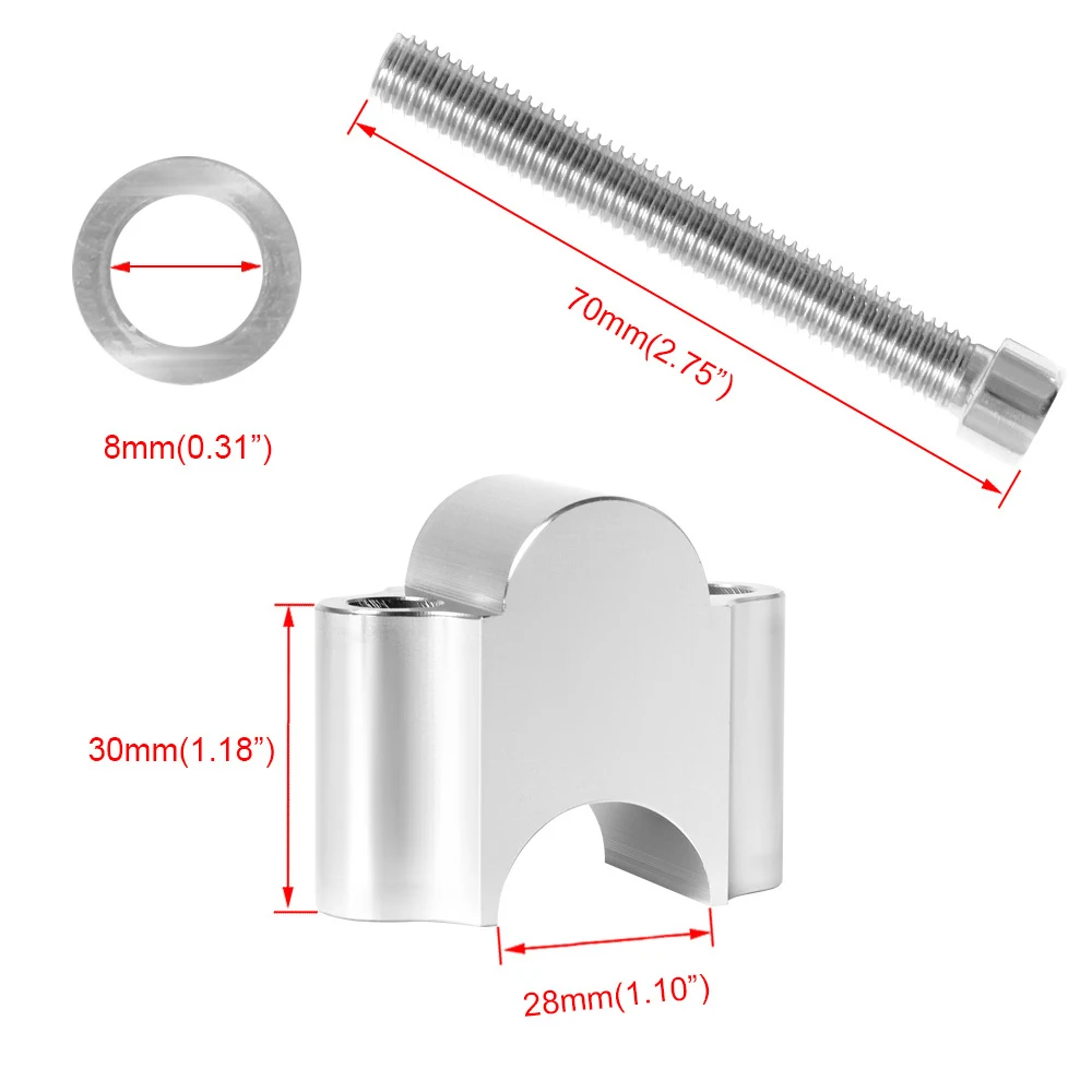 For Yamaha YZ125 / X 2007 2018 YZ250 / F / X 2007 2008 2009 2010 to 2018 Motorcycle 28mm Handlebar Riser Bar Mount Handle Clamp