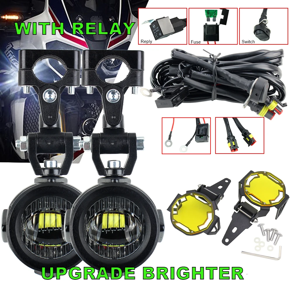 

Motorcycle fog light with Colored Protective Cover Auxiliary Lights for BMW R1200GS F800GS F700GS F650 K1600