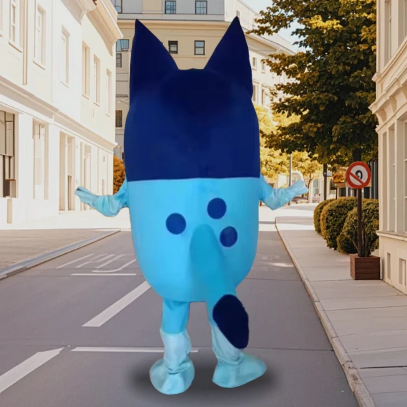 Cartoon Blau Bingo Hund Maskottchen Kostüm Erwachsene Cosplay Anime Hund Anzüge Weihnachten Karneval Party Event Aktivität Requisiten