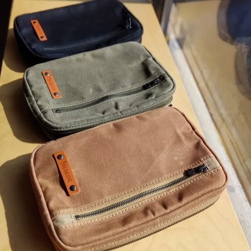 A5 Handmade Large Capacity Canvas Storage Bag Complimentary Inner Page Storage Storing Notes Stationery Personal Documents Bag