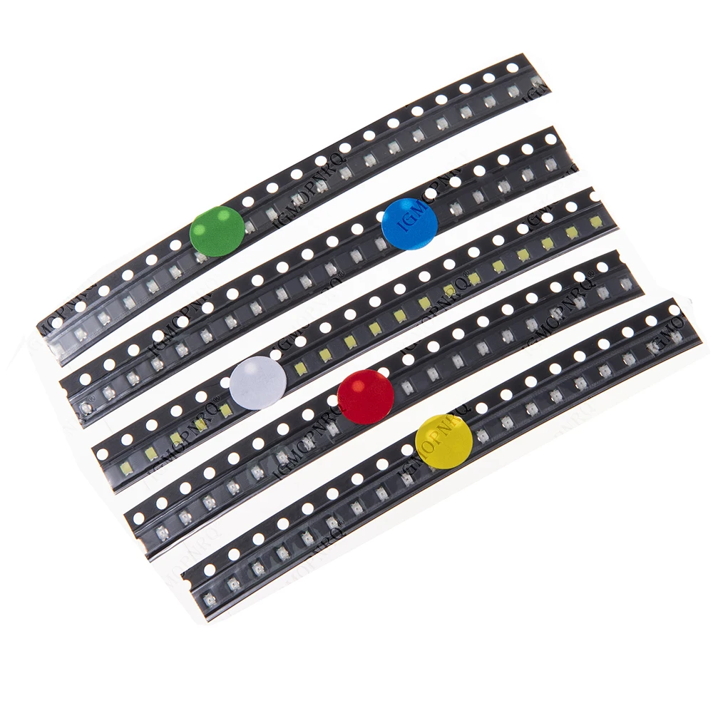 5Colors *20pcs=100Pcs/Lot 0805 SMD LED Kit White Red Yellow Green Blue Light Emitting Diode set IGMOPNRQ