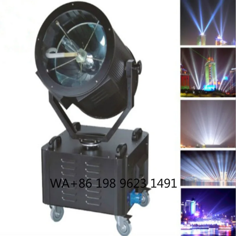 6500K Sky Rose RGBW Projection Searchlight Long Distance Beam Stage Light for Wedding Party Club Outdoor Event