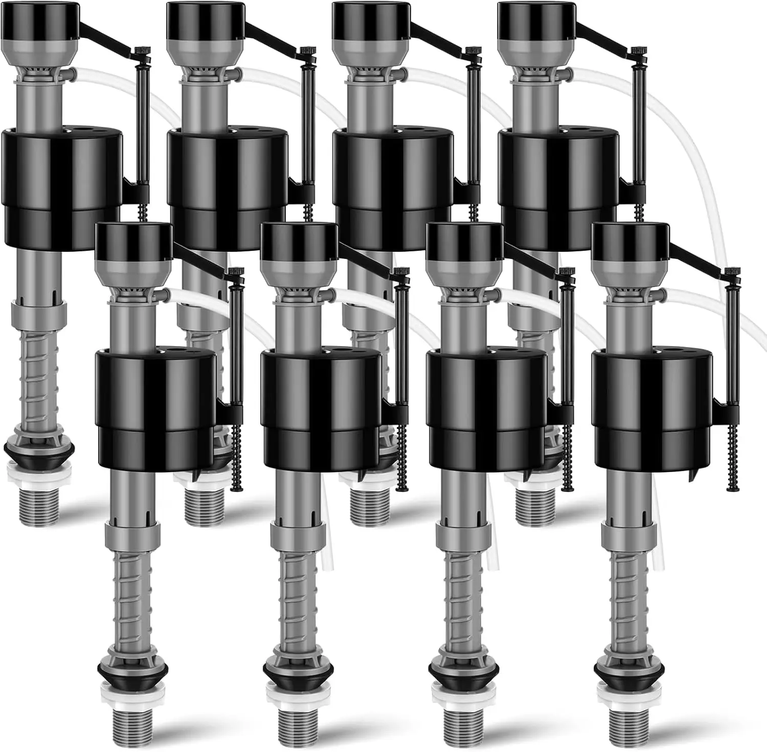 

8-Piece Toilet Fill Valve Replacement Kit for Tank and Bowl Water Control, Easy Installation