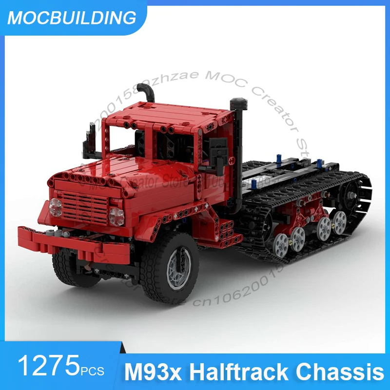 M93x Halftrack Chassis Model MOC Building Blocks DIY Assemble Bricks Truck Model Collection Display Creative Toys Gifts 1275PCS