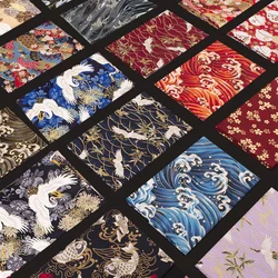 Japanese Fabric Pure Cotton Bronzing By The Meter for Clothing Skirts Pants Diy Sewing Cartoon Flower Printed Decorative Textile