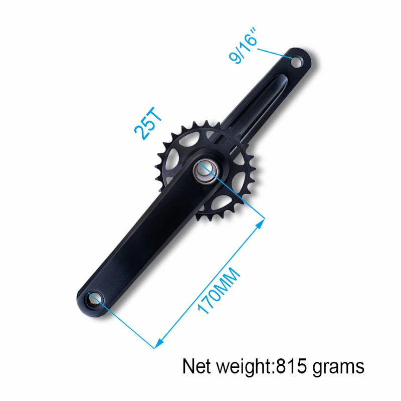 Funsea Crank Dirt Jump Pump Track Wheelie Cruiser Big BMX Crankset Gravel MTB Chainring Hollow Bicycle Accessories 170mm 25T 28T