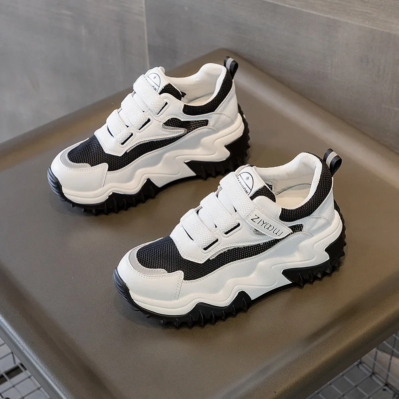 

Women Vulcanized Shoes Fashionable New Style Sponge Cake Thick Sole with Increased Height Inside Sports and Leisure Dad Shoes