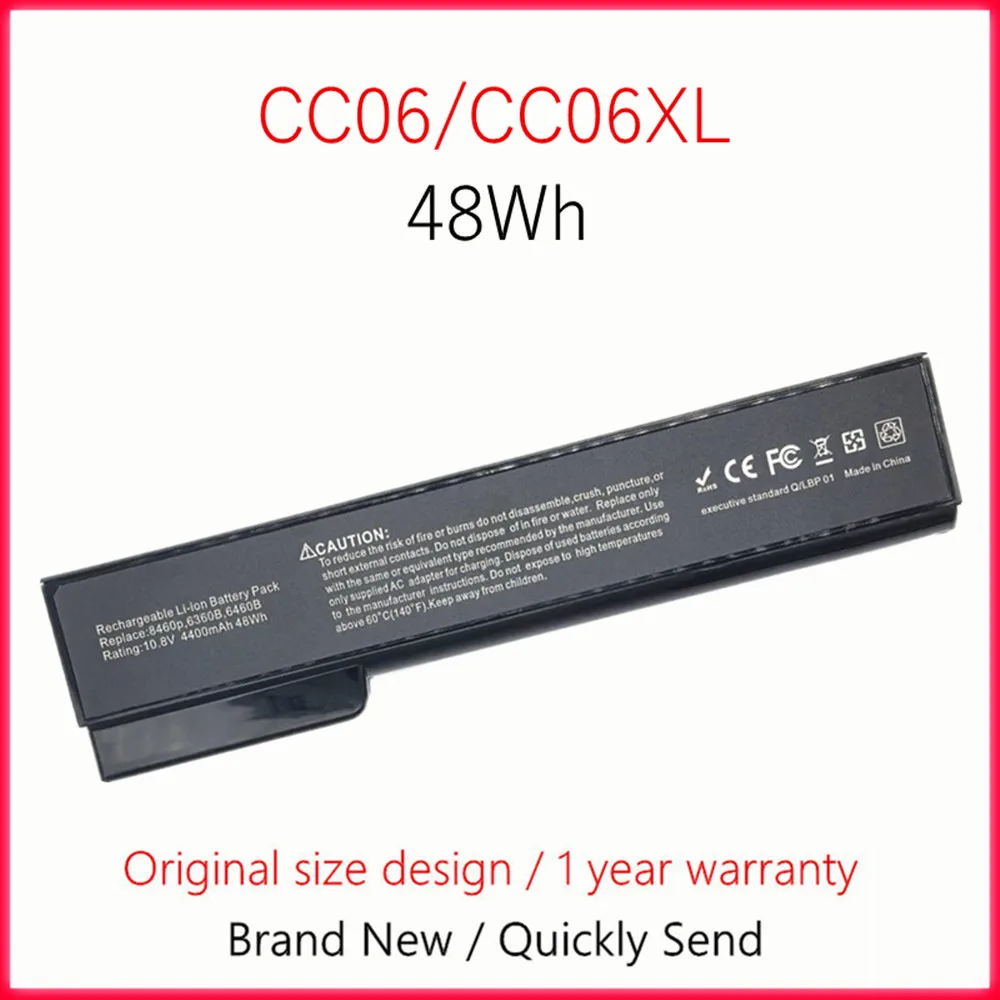 CC06 Laptop Battery For HP ProBook 6360b 6460b 6465b 6470b 6475b 6560b 6565b HSTNN-F08C HSTNN-I90C HSTNN-LB2F HSTNN-LB2H