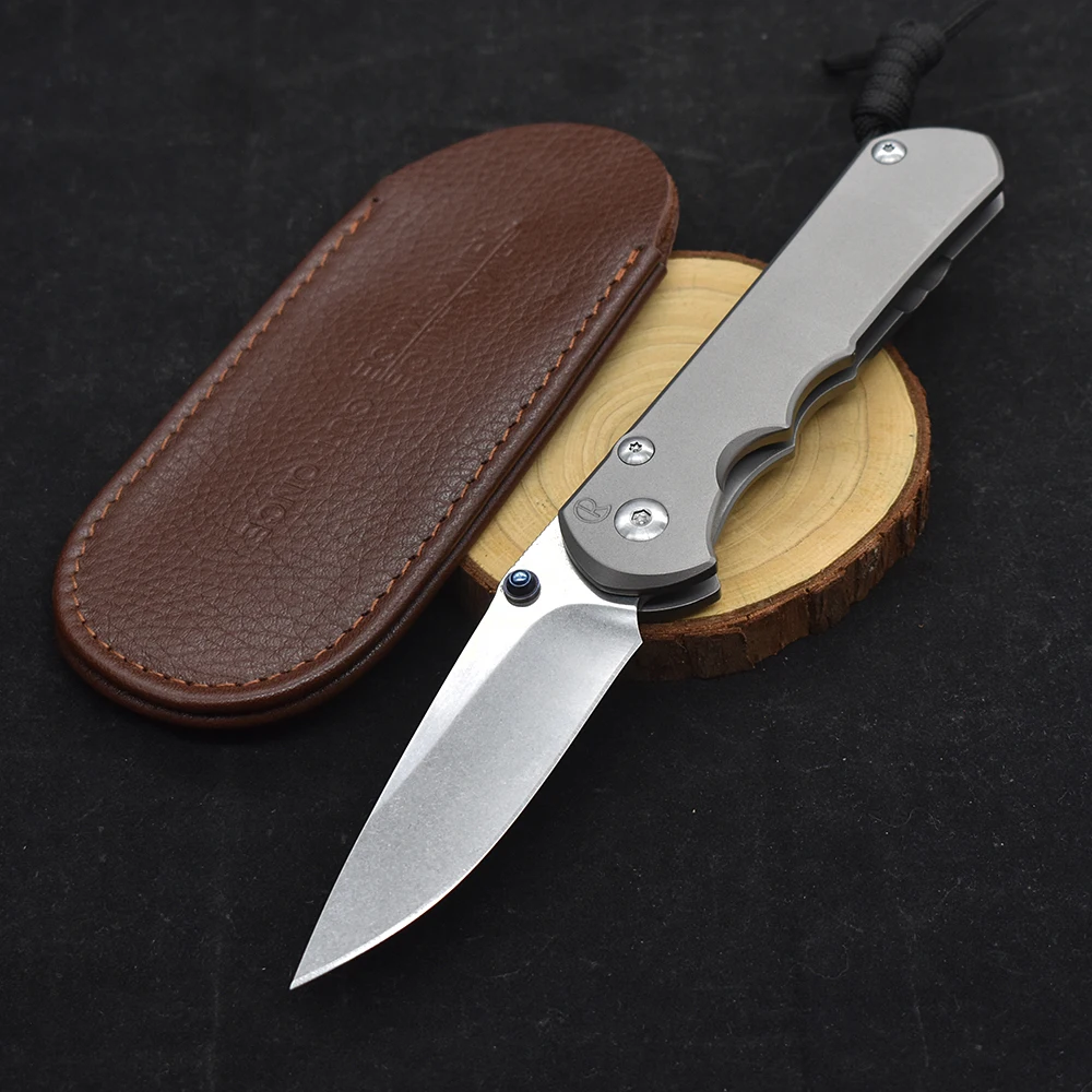 Chris Reeve CR S35VN Blade Ball Bearing Stone Wash Titanium Alloy Survival Tool Outdoor Camping Knife High Hardness Sharp EDC