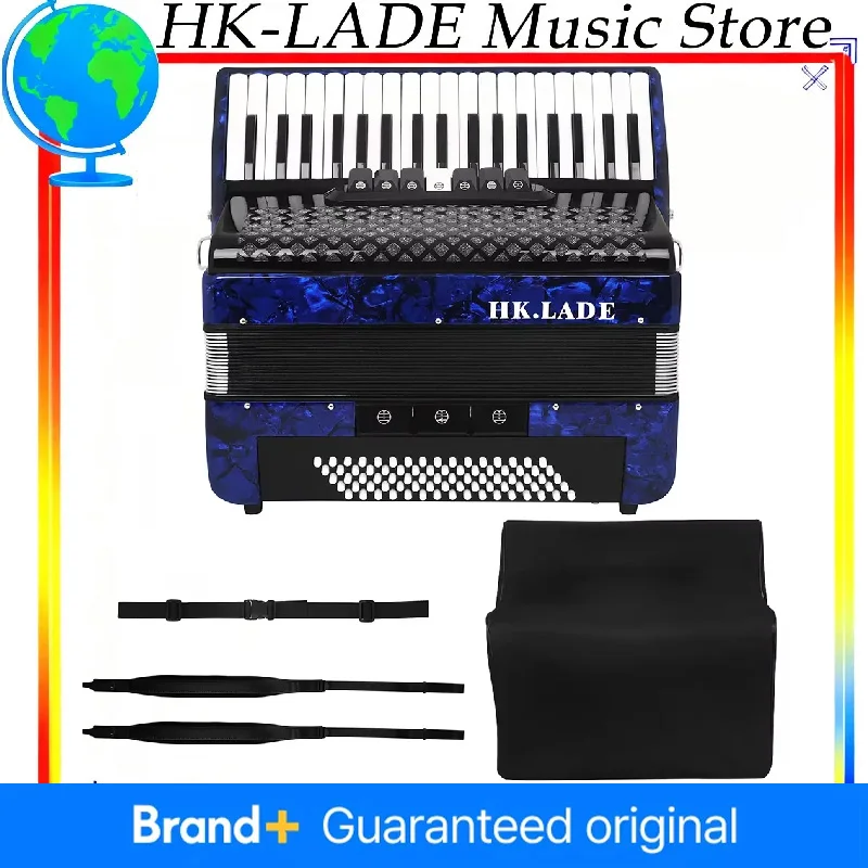 

HK.LADE AH-90 Professional 26-Key 48-Bass Keyboard Accordion Music Instrument with Bellows And Comprehensive Accessories