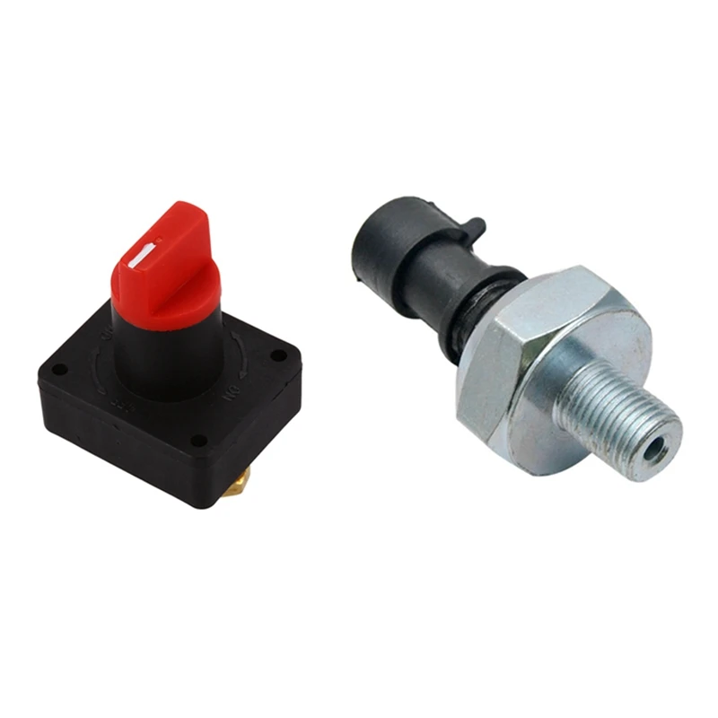 1 Pcs Battery Isolator Disconnect Off Kill Switch & 1 Pcs Oil Pressure Switch Sensor