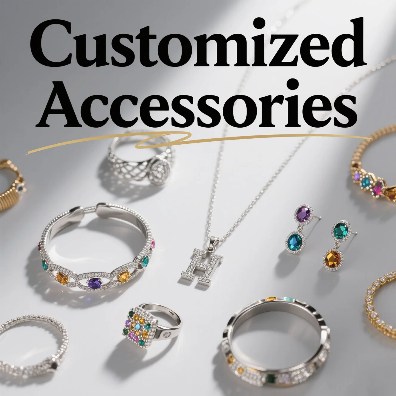 Customized Accessories for Keychain Key Ring KC