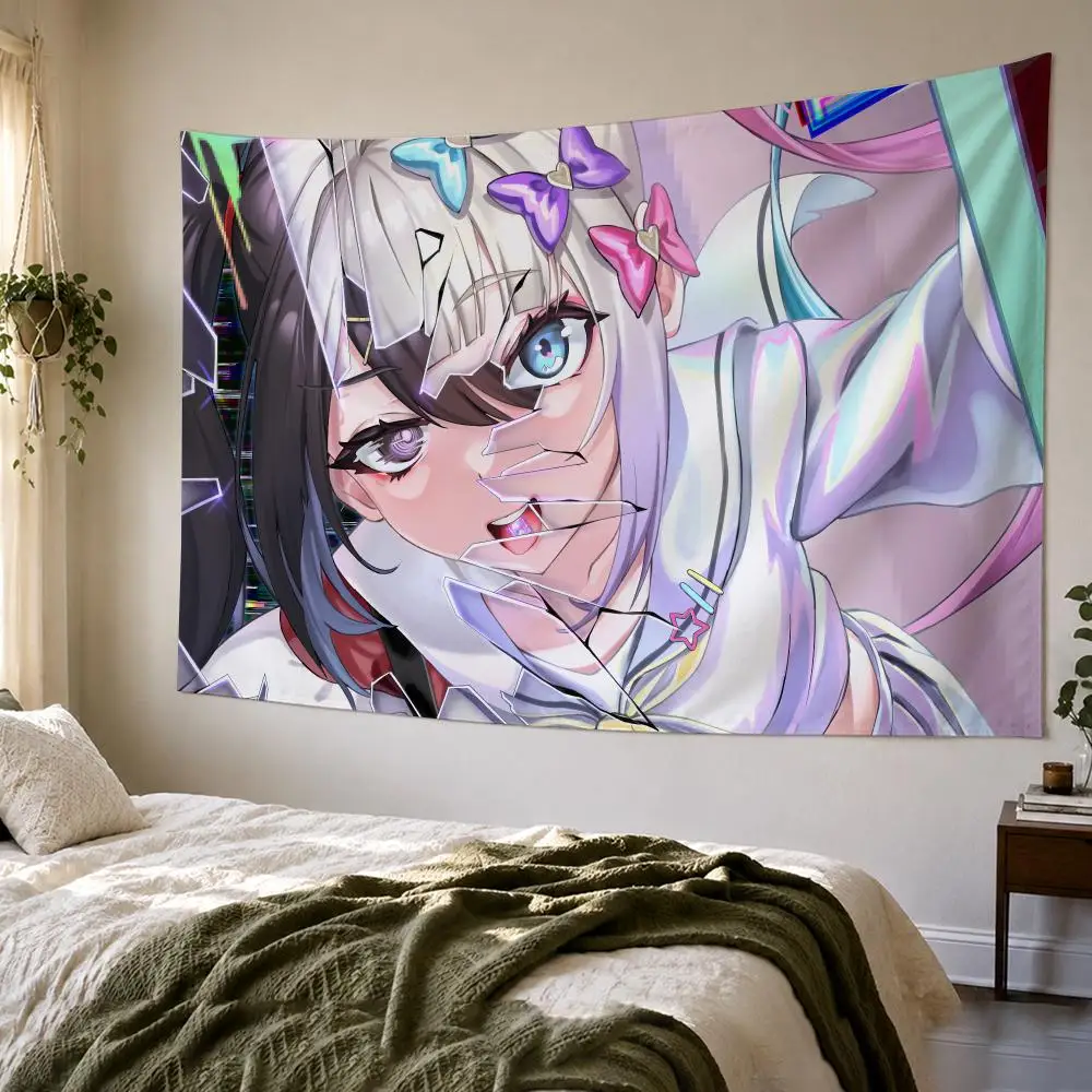 N-Needy Girl Anime Cute Tapestry Custom Living Bedroom Party Dormitory Interior Wall Bohemian Decoration Attached Clip