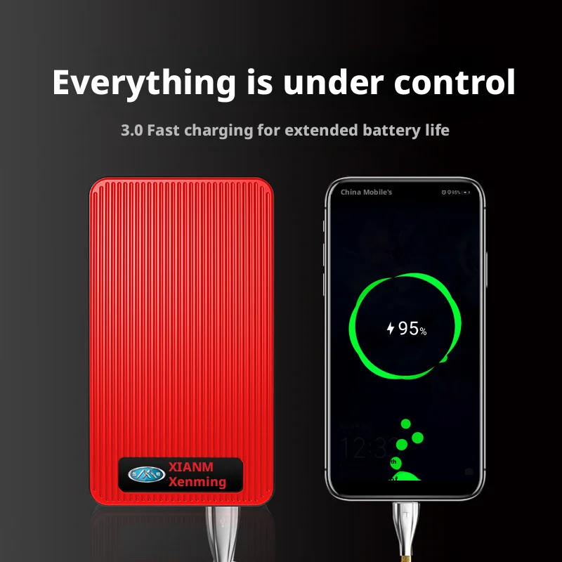 Car Emergency Jump Starter 12V Power Bank, Motorcycle Vehicle Starter Battery Booster Rescue Jump Starter Tool.