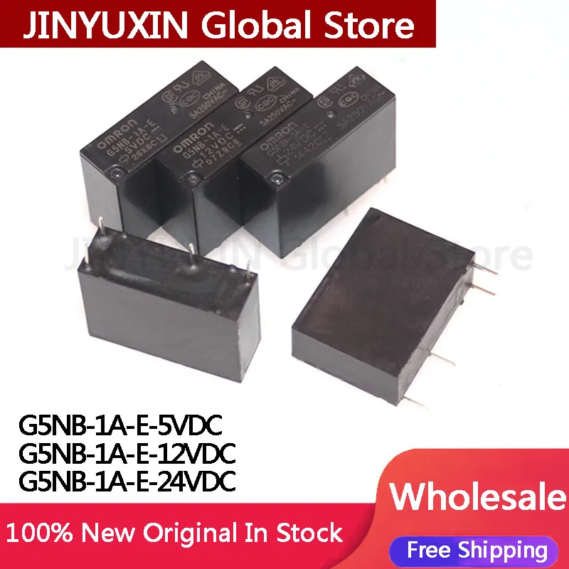 10Pcs G5NB-1A-E- 5VDC 12VDC 24VDC DC5V DC12V DC24V 5A G5NB-1A-E-5VDC G5NB-1A-E-12VDC G5NB-1A-E-24VDC In Stock Wholesale