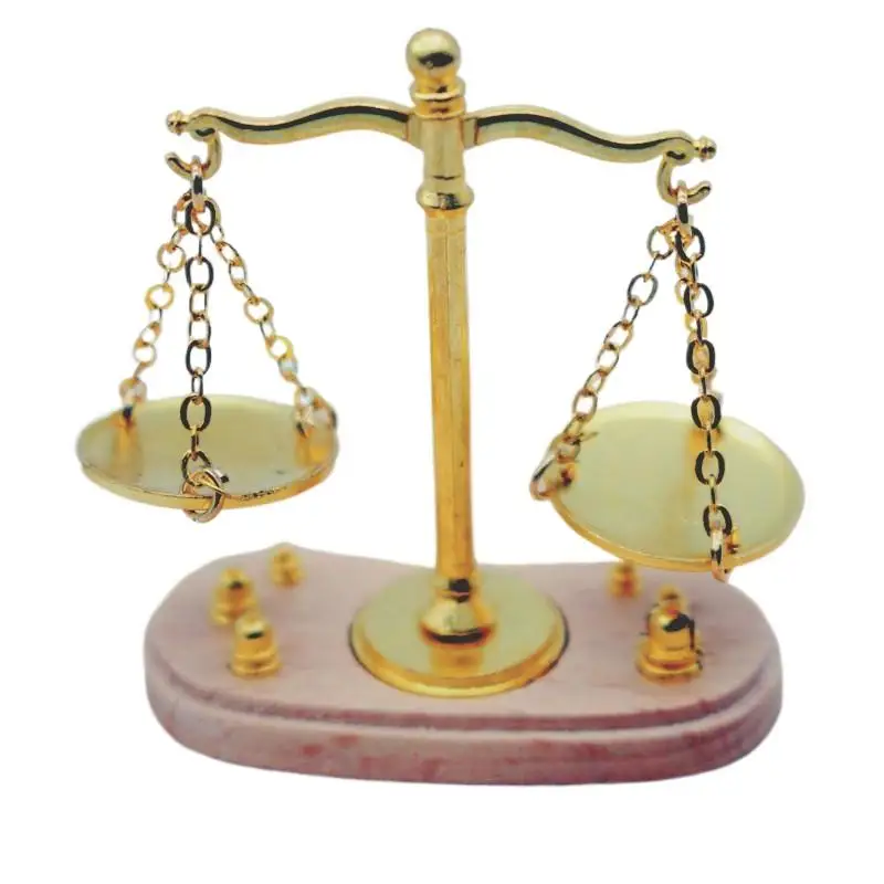 인형 집 빈티지 저울 미니어처 모델 액세서리 1:12 인형 집 장식 어린이 역할 놀이 장난감 장식품 선물