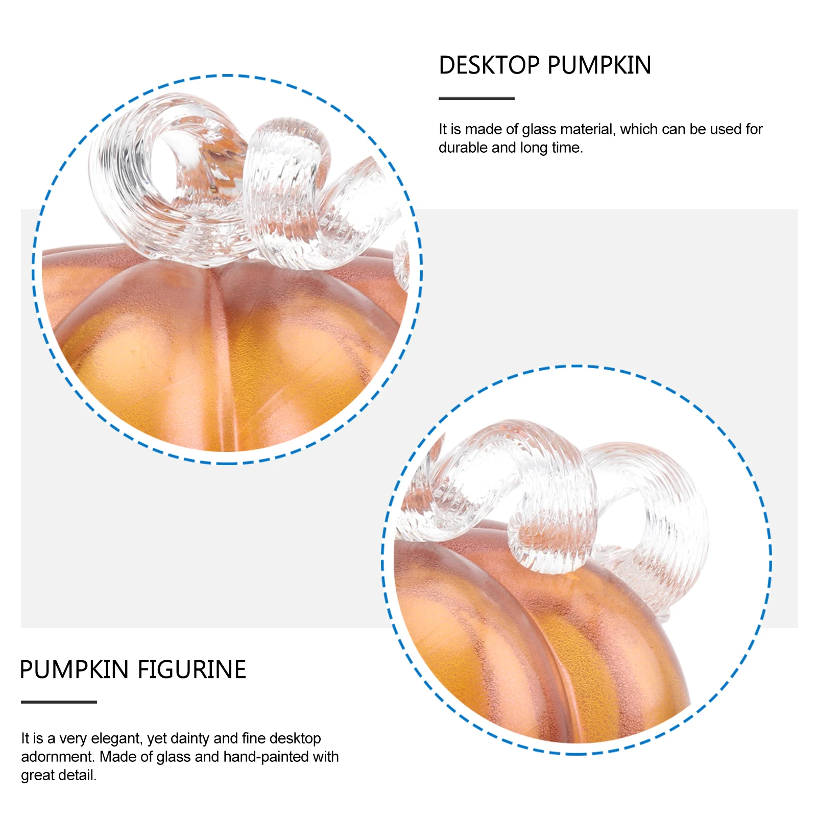 

1Pcs Glass Pumpkin Adornment Hand-Painted Detailed Pumpkin Home Decoration Desktop Ornament Perfect for Living Room Office Bar