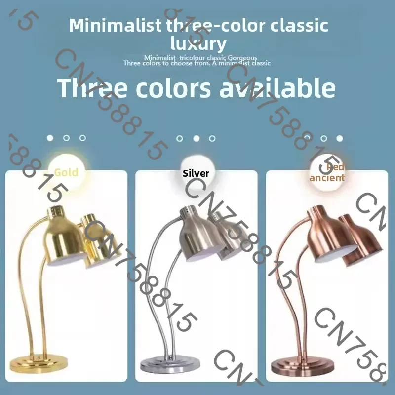 Catering barbecue hot dishes heating food table lamp, cafeteria food insulation lamp universal hose, one piece