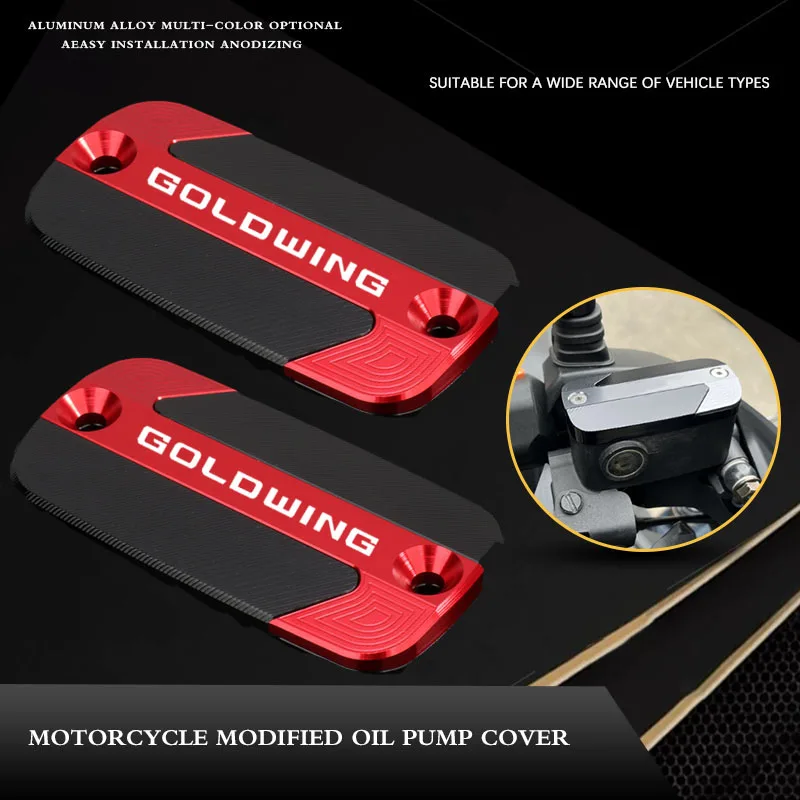 For HONDA Goldwing GL1800 GL1500 GL 1800 VTX 2010-2018 Motorcycle CNC Aluminum Front Brake Reservoir Fluid Tank Oil Cup Cover