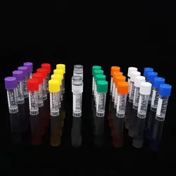 500 Stks/partij Lab 1.8Ml Plastic Cryo Buizen Cryovial Met Siliconen Pakking, Freeze Pijp Met Kleur Cap, opslag Sample Buis Met Schaal