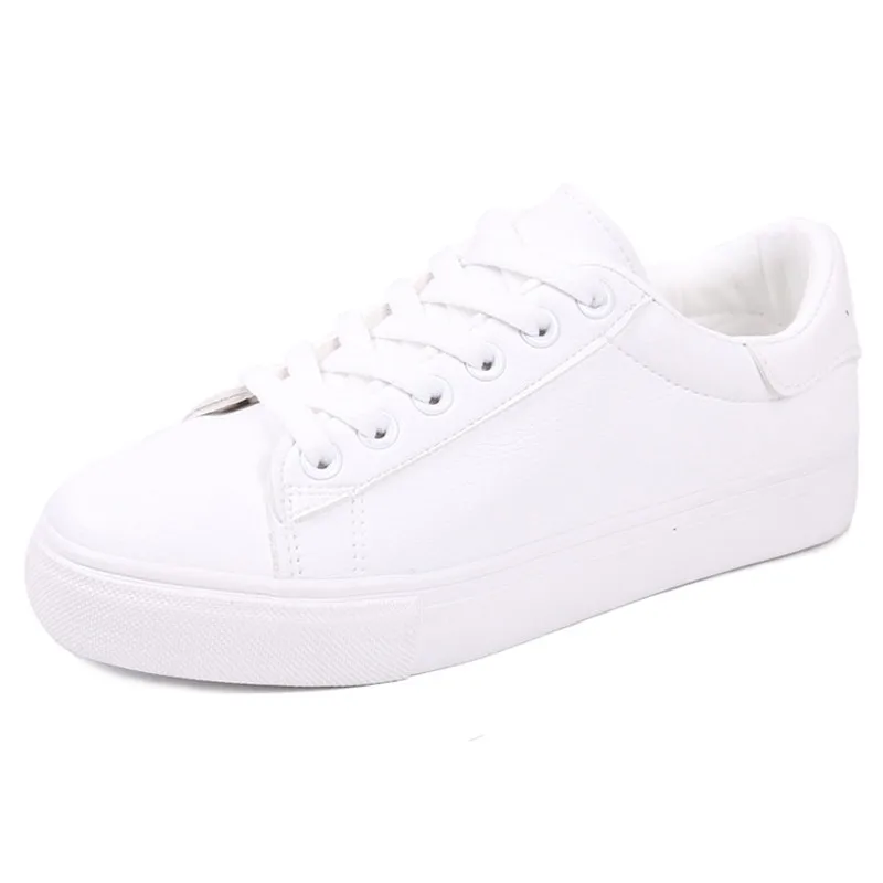 Fashion Shoes Women\'s Vulcanize Shoes Spring New Casual Classic Solid Color PU Leather Shoes Women Casual White Shoes Sneakers