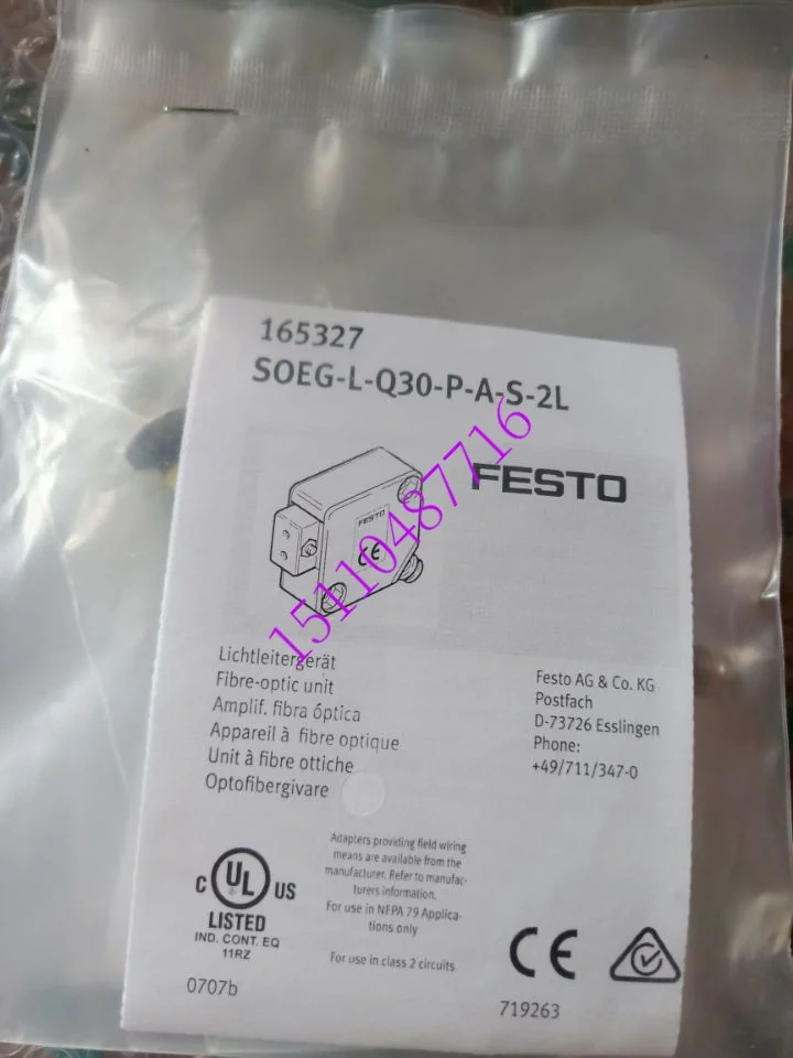 Festo Photoelectric Sensor SOEG-L-Q30-P-A-S-2L 165327 Genuine Stock Product