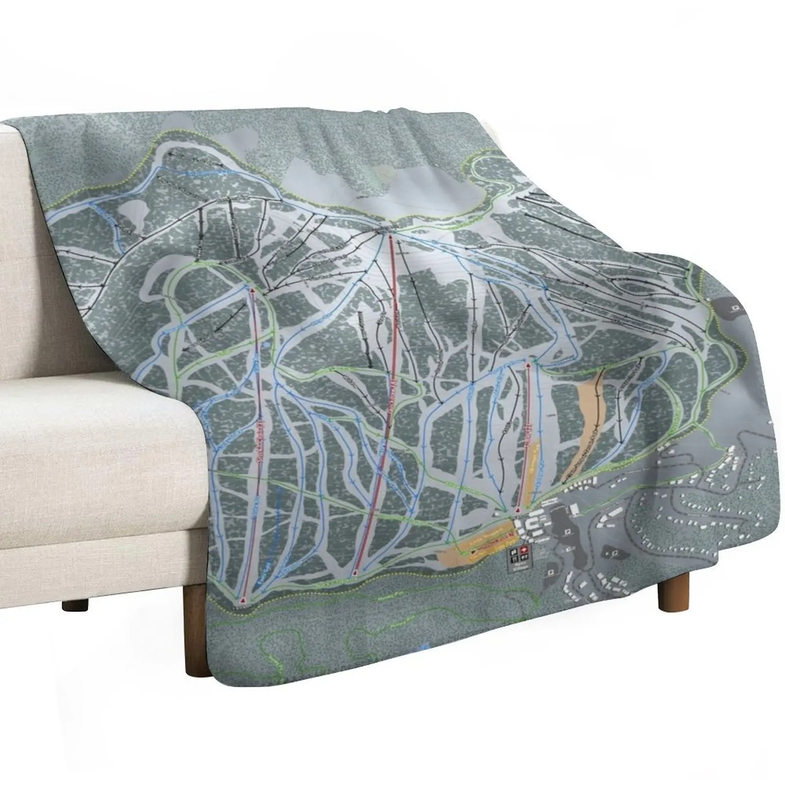 Apex Mountain Resort Trail Map Throw Blanket decorative Bed covers Luxury Throw Weighted Luxury Picnic Blankets